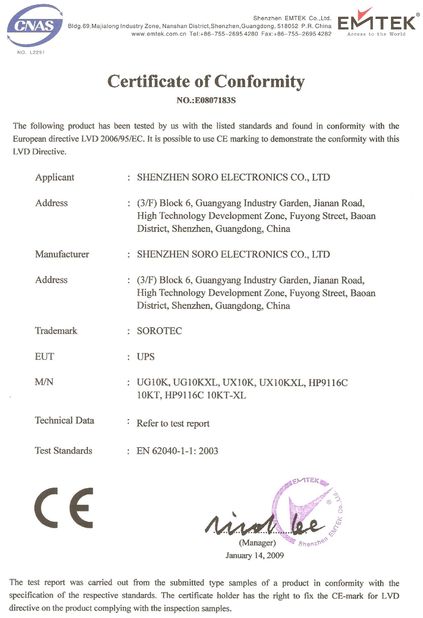 Shenzhen SORO Electronics Co., Ltd.